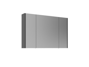 Badezimmerschrank mit Spiegel „Arno 100“ – 100 x 16 x 66 cm – Grau / Anthrazit
