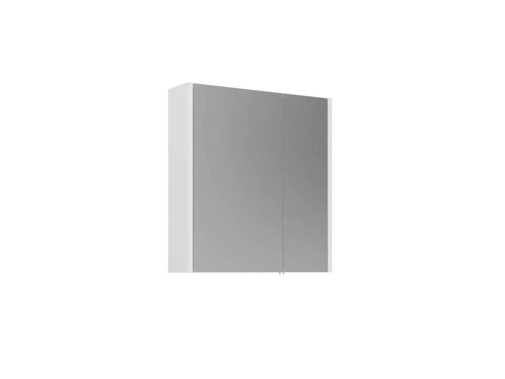 Badezimmerschrank mit Spiegel „Arno 60“ – 60 x 16 x 66 cm – Weiß