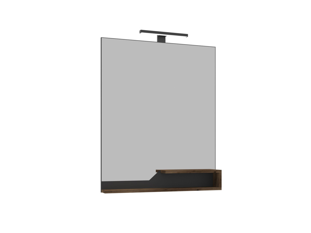 Dekorativer Holzspiegel „Galia 80“ – 60 x 14 x 100 cm – Dark Walnut