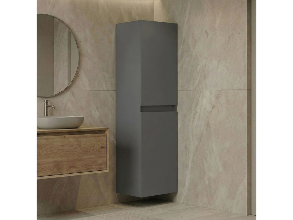Badezimmerschrank „Nest 40 v2“ – 40 x 32 x 138 cm – Mattgrau