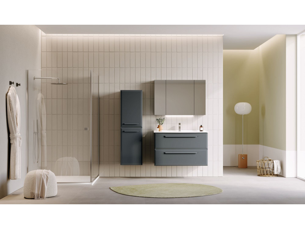 Badezimmerschrank „Nuvola 40 v3“ – 40 x 32 x 138 cm – Anthrazit