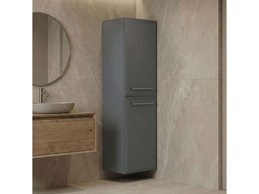 Badezimmerschrank „Nuvola 40 v3“ – 40 x 32 x 138 cm – Grau