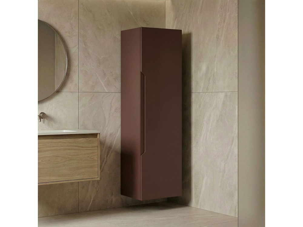 Badezimmerschrank „Messina 40“ – 40 x 32 x 138 cm – Mattrot