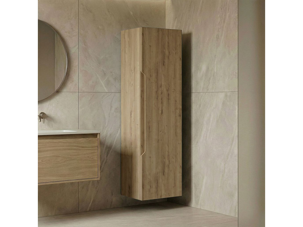 Badezimmerschrank „Messina 40“ – 40 x 32 x 138 cm – Eiche