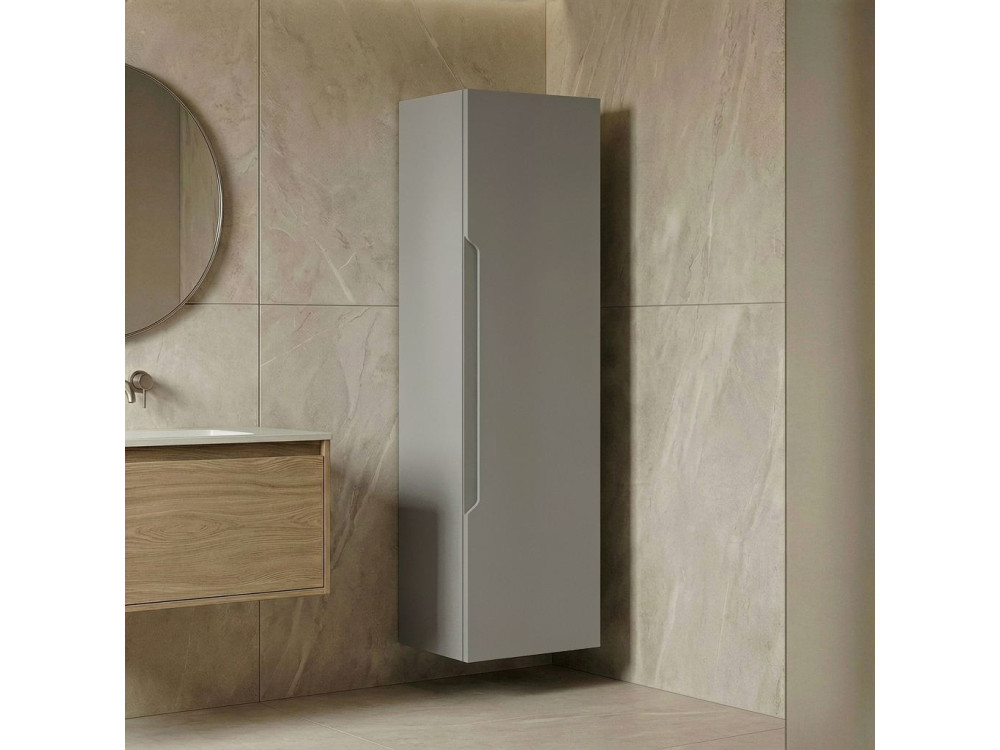 Badezimmerschrank „Messina 40“ – 40 x 32 x 138 cm – Matt-Kaschmir