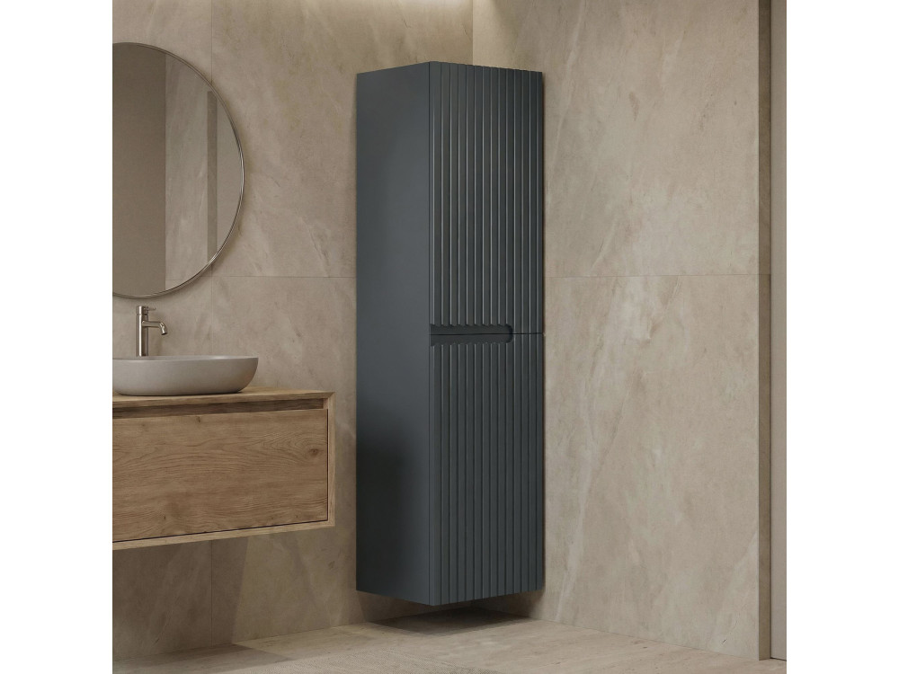 Badezimmerschrank „Moonlight 40“ – 40 x 27 x 138 cm – Anthrazit matt