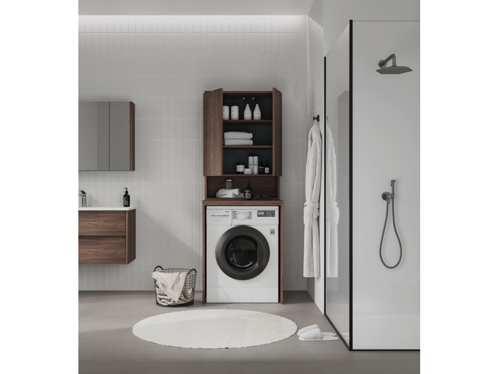 Badezimmerschrank „Bosco Lume 70“ – 70 x 36 x 100 cm – Dark Walnut