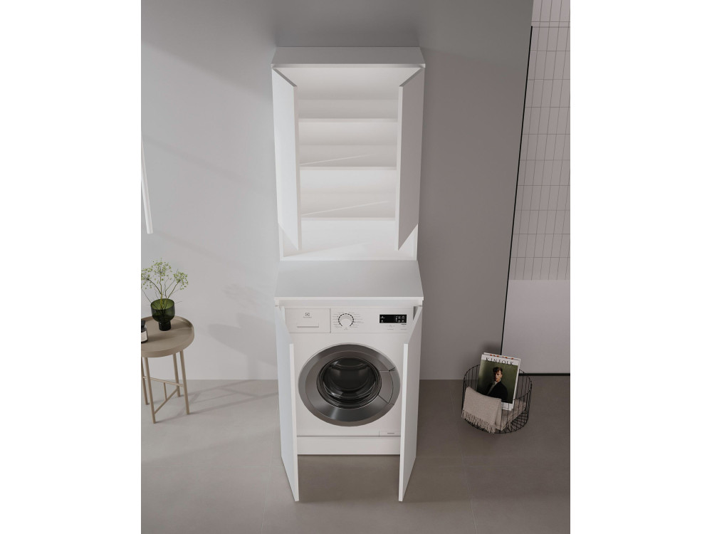 Badezimmerschrank „Bosco Lume 70“ – 70 x 36 x 100 cm – Mattweiß