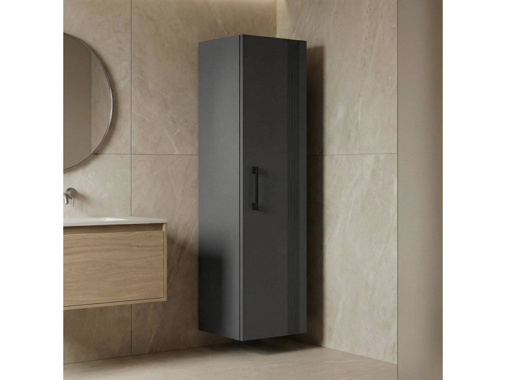 Badezimmerschrank „Bari 40“ – 40 x 32 x 138 cm – Anthrazit matt