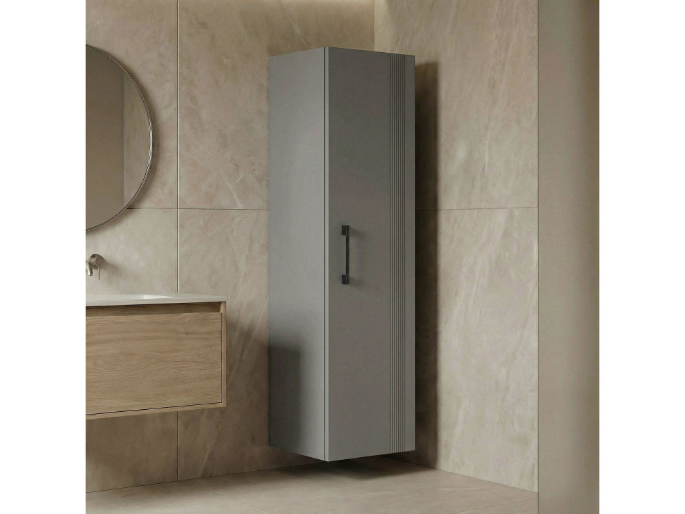 Badezimmerschrank „Bari 40“ – 40 x 32 x 138 cm – Matt-Kaschmir
