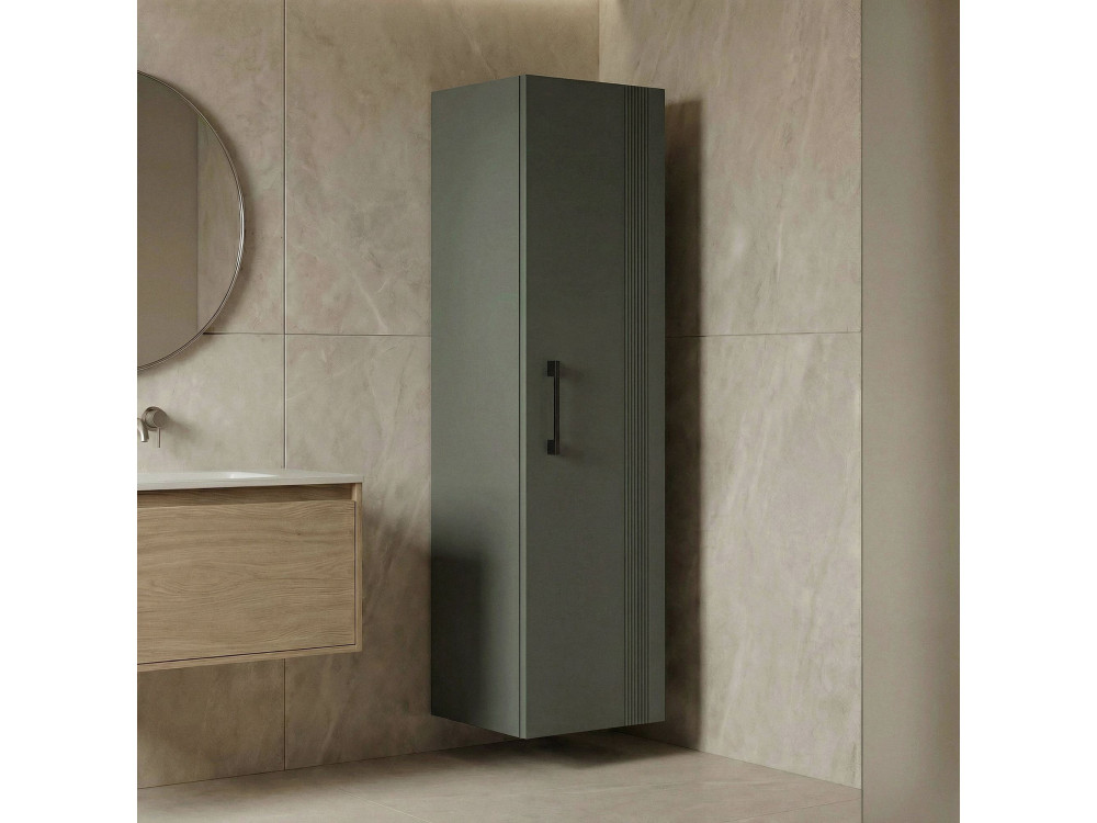 Badezimmerschrank „Bari 40“ – 40 x 32 x 138 cm – Mattgrün