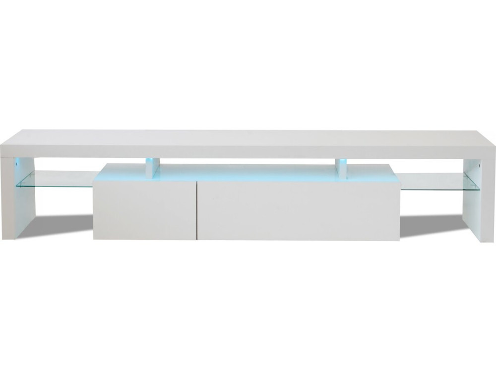 TV-Möbel lackiert mit LED "Tina"  - 187,5 x 34 x 38 cm - Weiß