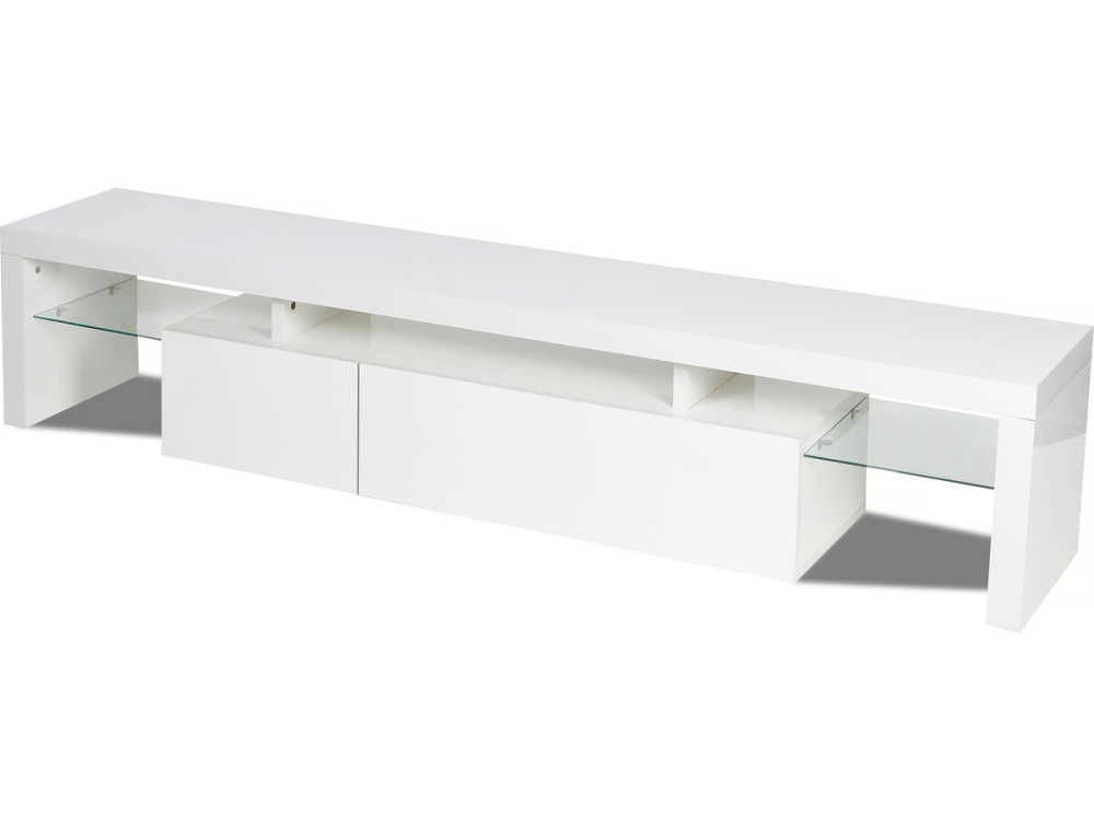 TV-Möbel lackiert mit LED "Tina"  - 187,5 x 34 x 38 cm - Weiß