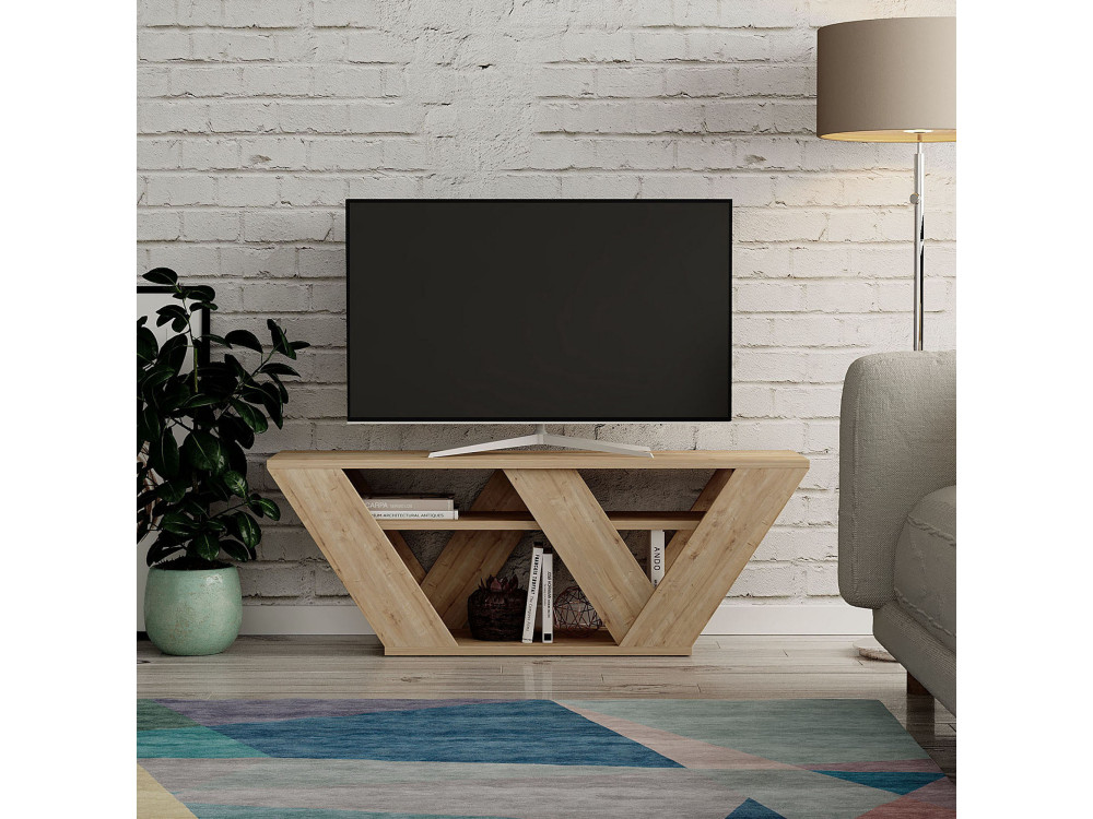 TV-Möbel aus Holz "Pipralla" - 110 x 30 x 40 cm - Eiche