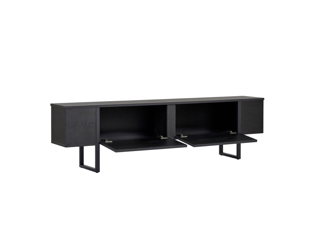 TV-Möbel aus Holz "Onera" - 180 x 30 x 50 cm - Holz Schwarz / Schwarz