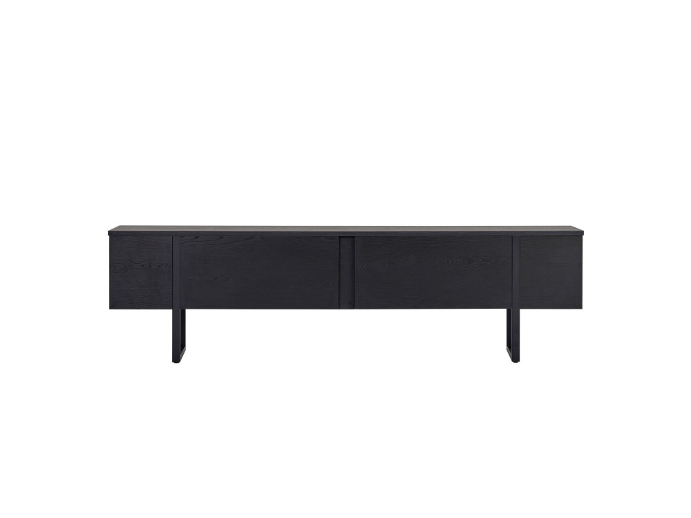 TV-Möbel aus Holz "Onera" - 180 x 30 x 50 cm - Holz Schwarz / Schwarz