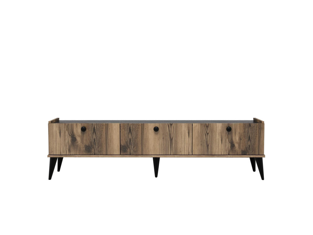 TV-Möbel aus Holz "Lidya" - 180 x 35 x 49 cm - Braun