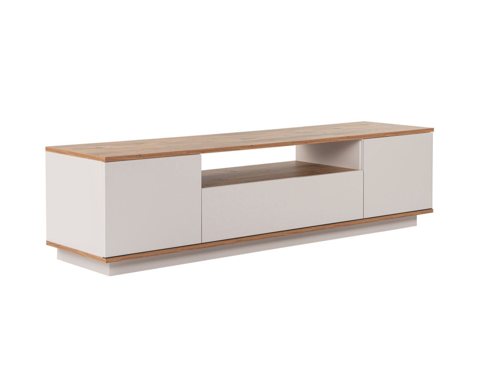 TV-Möbel aus Holz "Veramont" - 180 x 44 x 44 cm - Creme