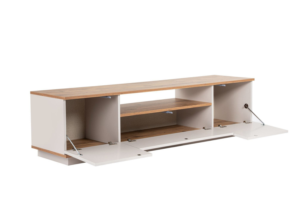 TV-Möbel aus Holz "Veramont" - 180 x 44 x 44 cm - Creme