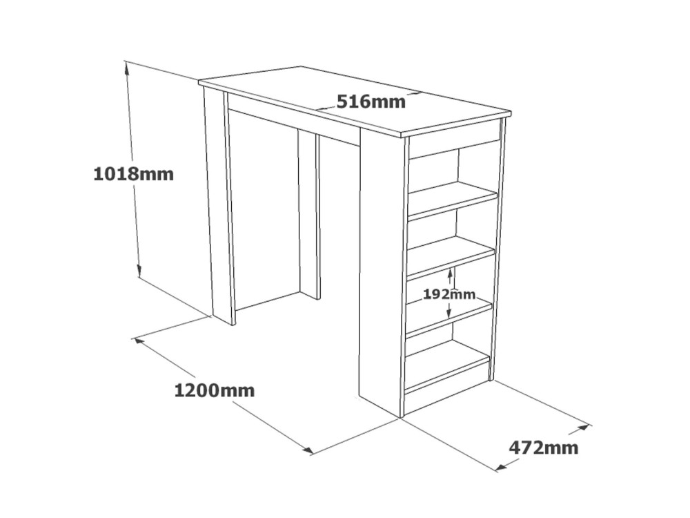 Esstisch aus Holz "Setup" - 120 x 52 x 102 cm - Braun