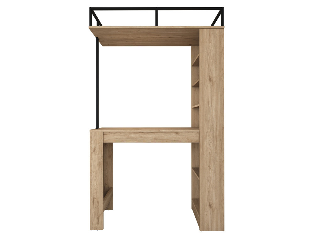 Esstisch mit Holzregalen "Jacob" - 120 x 56 x 199 cm - Braun