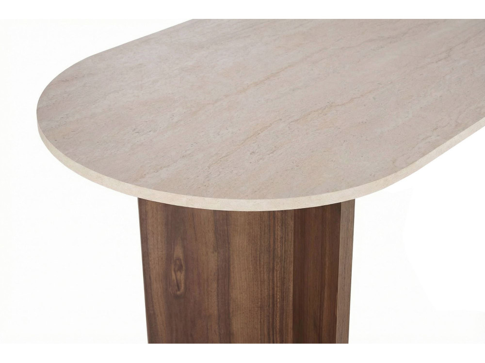 Esstisch aus Holz "Virella" - 120 x 120 x 75 cm - Travertin
