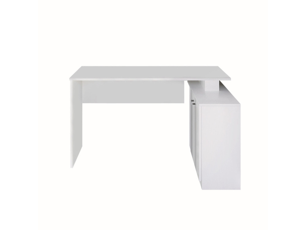 Holzschreibtisch "Basak" - 130 x 60 x 74 cm - Weiß