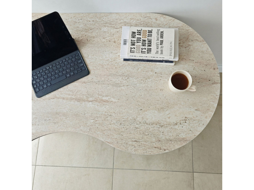 Holzschreibtisch "Infini" - 120 x 60 x 75 cm - Travertin