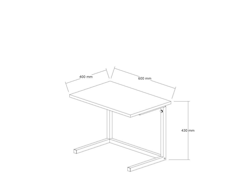 Beistellschreibtisch aus Holz "Sparkle" - 60 x 40 x 73 cm - Braun