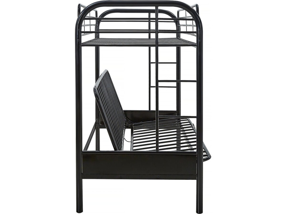 Hochbett "POLO" - 90 x 190 cm - Schwarz