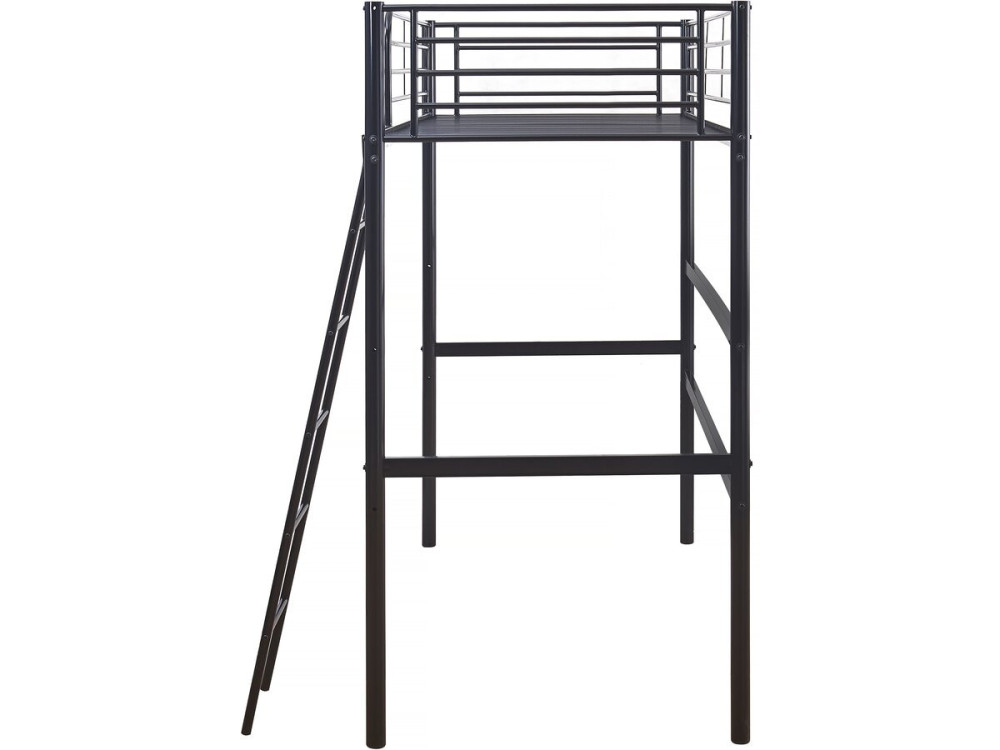 Hochbett aus Metall "Alora" - 90 x 190 cm - Schwarz