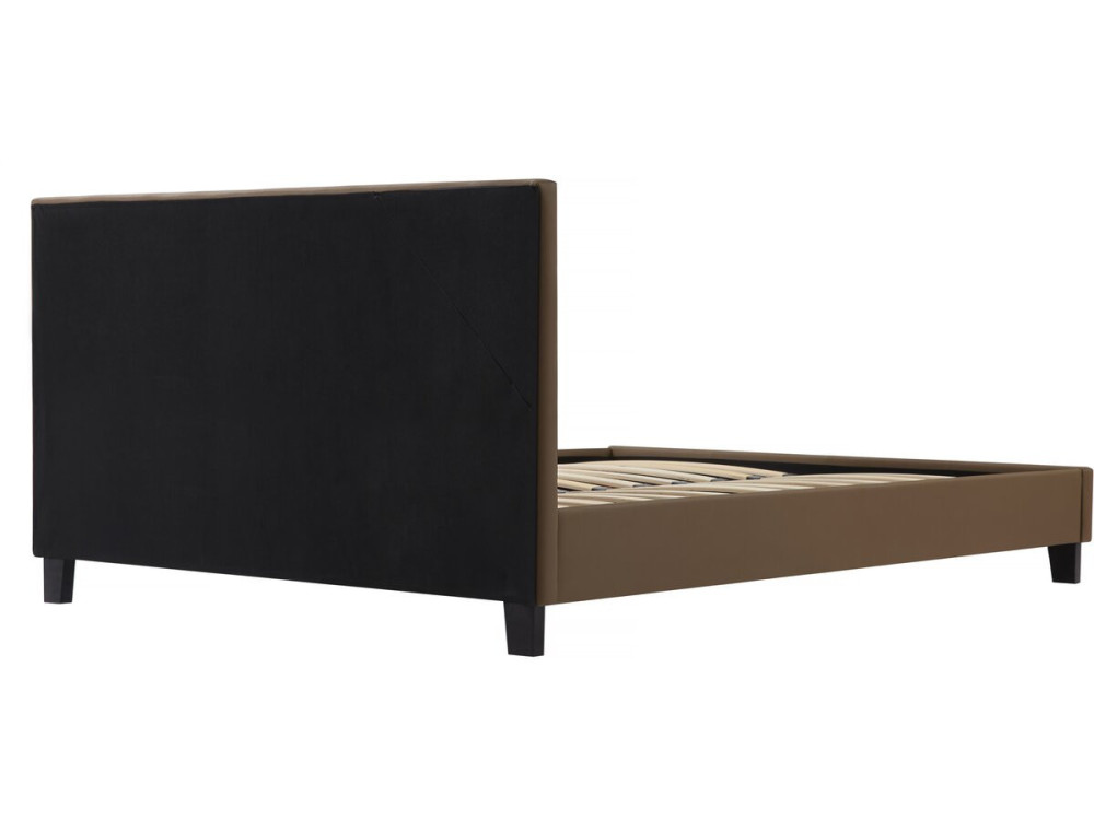 Bett mit LED "Maria" - 140 x 190 cm - Taupe