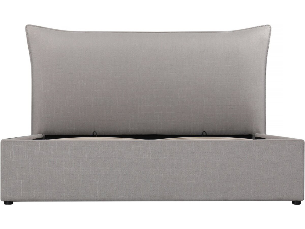 Doppelbett mit Bettkasten "Megeve" 140 x 200 cm - Grau