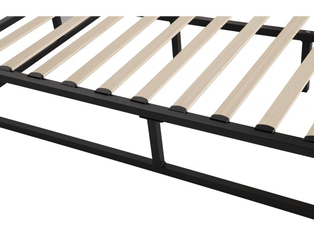 Bettgestell aus Metall 140 x 190 cm  - Schwarz