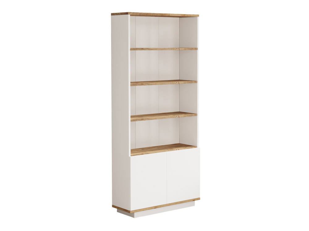 Holz Bücherregal "FR16" - 75 x 26 x 168 cm - Atlantisches KiefernholzWeiß