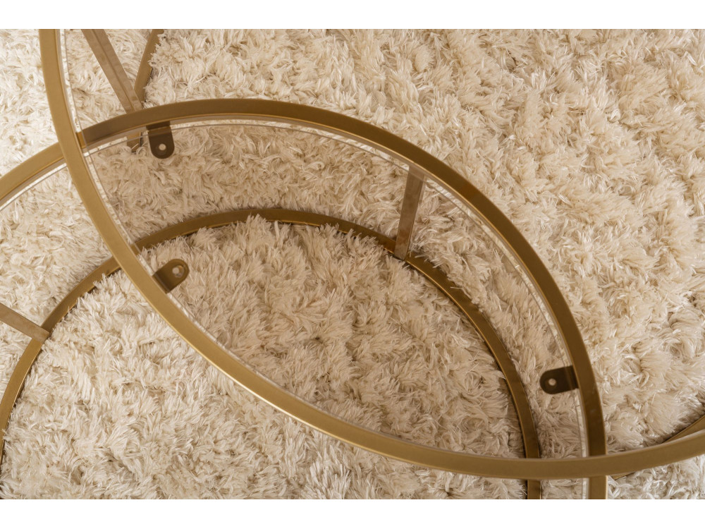 2er-Set Couchtische aus Metall "Aurum" - 80 x 80 x 43 cm - Bronze Gold