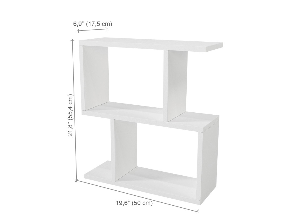 Beistelltisch aus Holz "Karinus" - 50 x 17 x 55 cm - Weiß