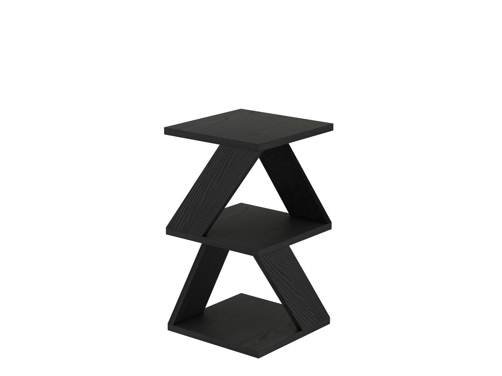 Beistelltisch aus Holz "Albeni" - 30 x 30 x 54 cm - Schwarz