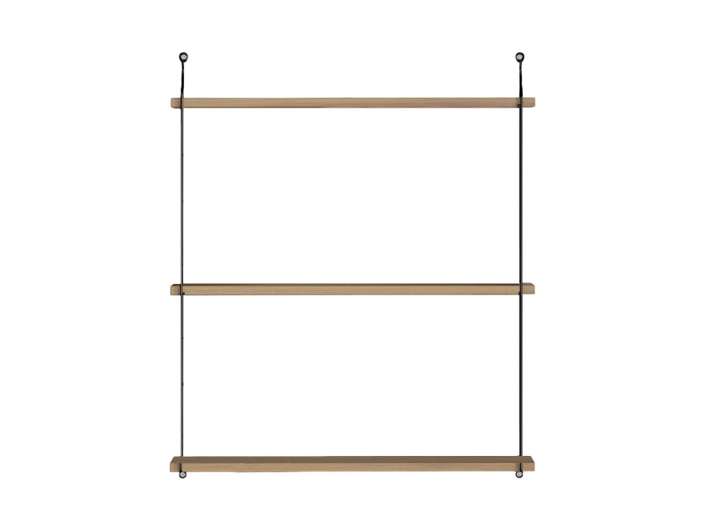 Wandregal aus Holz "Armoni" - 72 x 20 x 85 cm - Walnussholz