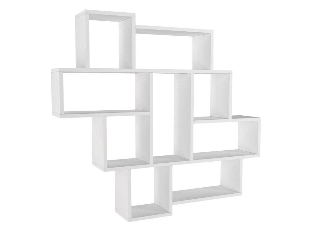 Wandregal aus Holz "Parola" - 115 x 15 x 103 cm - Weiß