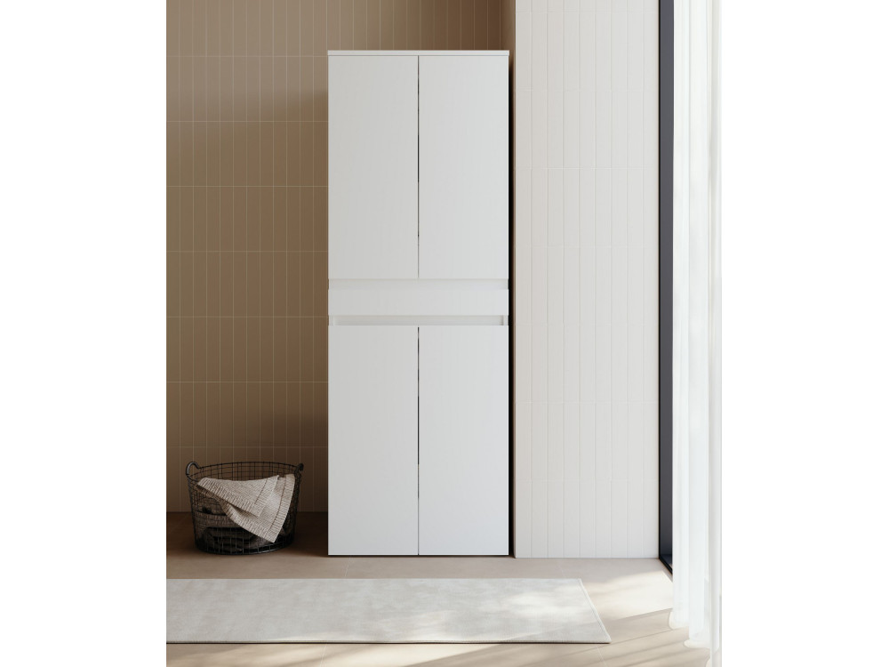 Waschmaschinenunterschrank „Neve 70“ – 70 x 73 x 193 cm – Mattweiß