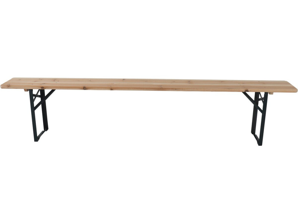 Bistrot-Gartentisch klappbar mit 2 Bänken "Lisbonne" - 218 x 59,5 x 75 cm -  Braun