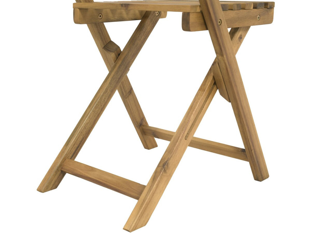 Gartentisch und -stühle "Aldo" aus Holz - 2 Sitzplätze - Braun