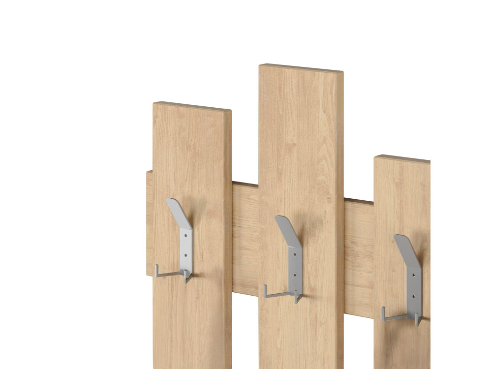 Wandgarderobe aus Holz "Wave" - 64 x 4 x 79 cm - Beige