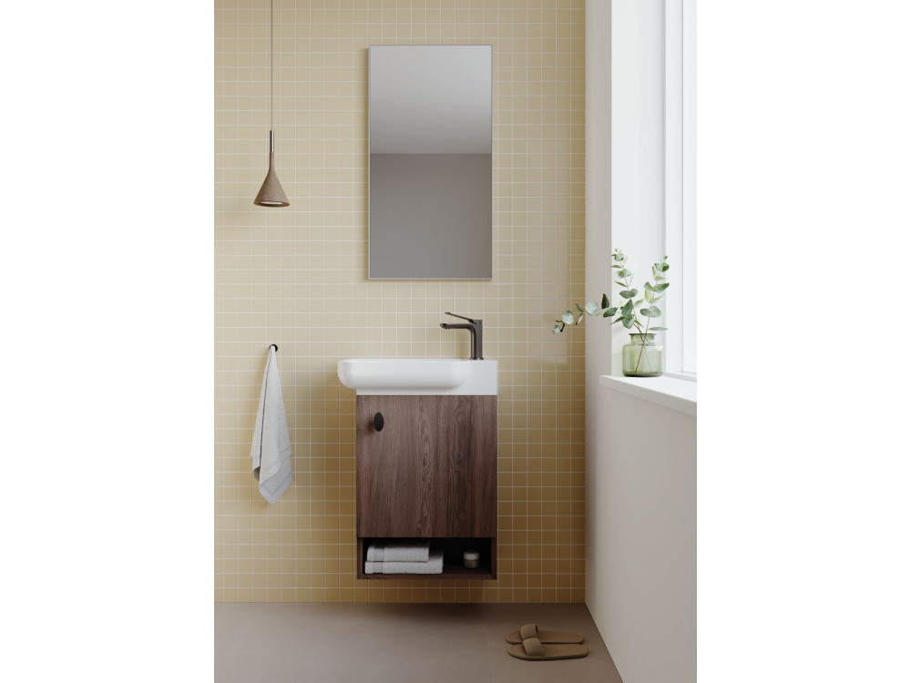 Dekorativer Holzspiegel „Begonya 45“ – cm – Chrom