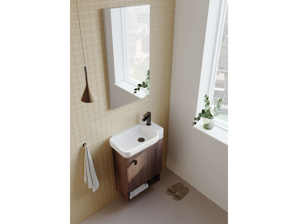 Dekorativer Holzspiegel „Begonya 45“ – cm – Chrom
