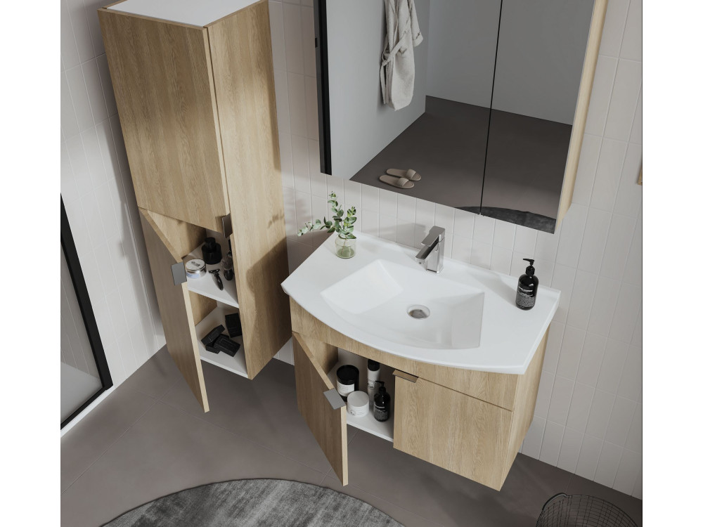 Waschtischunterschrank „Purus 80“ – 80 x 50 x 58 cm – Sonomo Oak