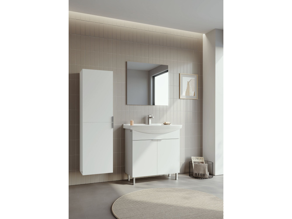 Waschtischunterschrank „Purus 80“ – 80 x 50 x 83 cm – Weiß