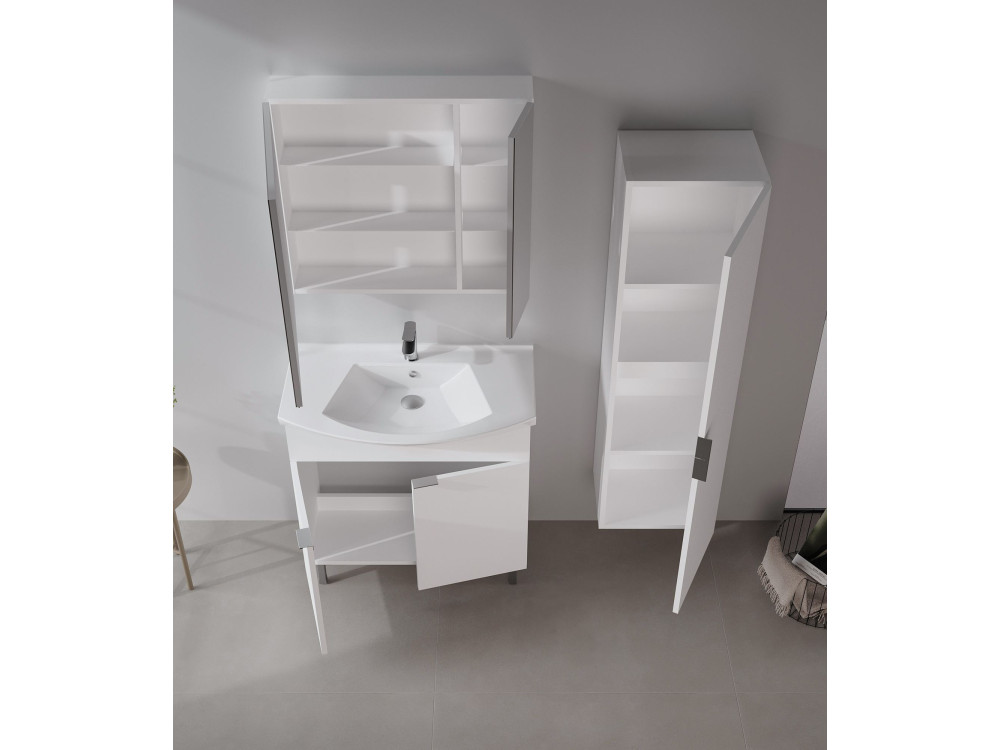 Waschtischunterschrank „Purus 80“ – 80 x 50 x 83 cm – Weiß