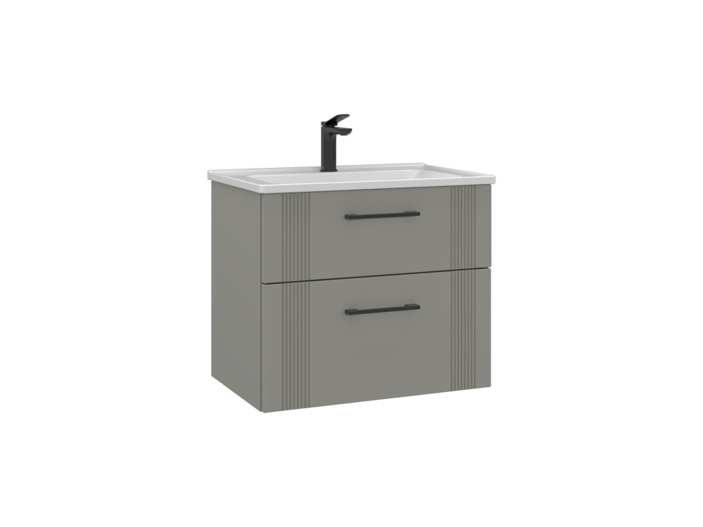 Waschtischunterschrank „Bari 65 v2“ – 65 x 45 x 55 cm – Matt-Kaschmir